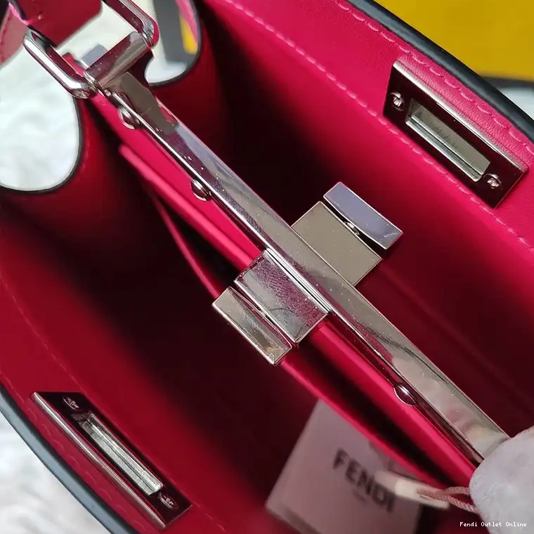 Affordable Leather Bag Nappa Fendi Petite Peekaboo Rose ISeeU In 0706